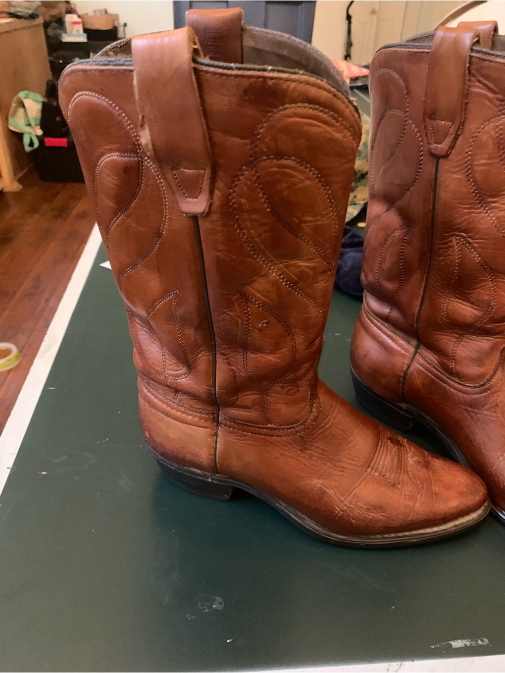 Durango Men's Tan/Brown Leather Western Cowboy Boots